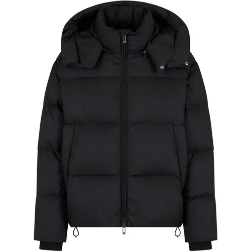 Branded Down Jacket in , male, Sizes: L - Emporio Armani - Modalova