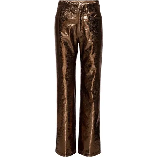 Textured High Waist Pants , female, Sizes: M, L, S - Rotate Birger Christensen - Modalova