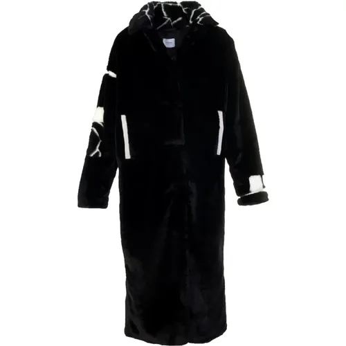 Long Faux Fur Coat AND White Pablo , female, Sizes: L/XL, S/M, XL, M/L - Fortini - Modalova