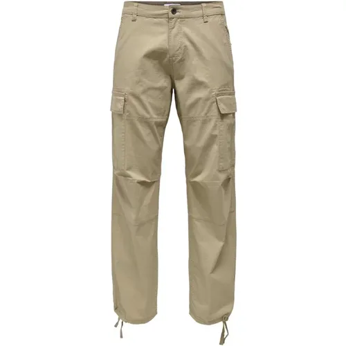 Casual Chino Hose , Herren, Größe: W29 L32 - Only & Sons - Modalova