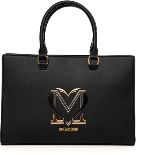 Stilvolle Handtasche mit Abnehmbarem Schultergurt - Love Moschino - Modalova