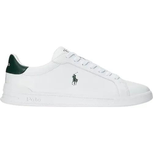 Weiße Heritage Court II Ledersneakers , Herren, Größe: 45 EU - Ralph Lauren - Modalova