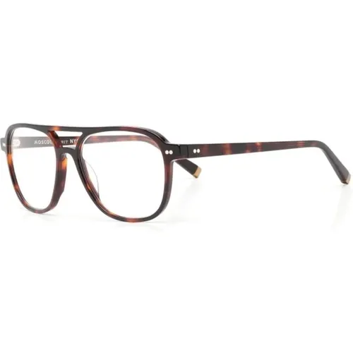 Braune Tortoise Optische Brille,Schwarze Optische Brille, Klassischer Stil,Stilvolle Tabak Optische Brille - Moscot - Modalova