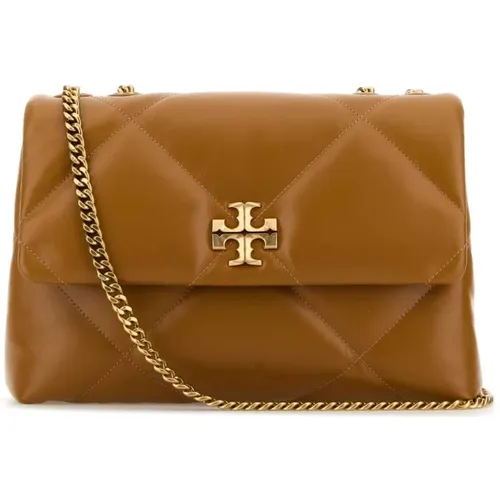 Stilvolle Karamell Leder Schultertasche , Damen, Größe: ONE Size - TORY BURCH - Modalova