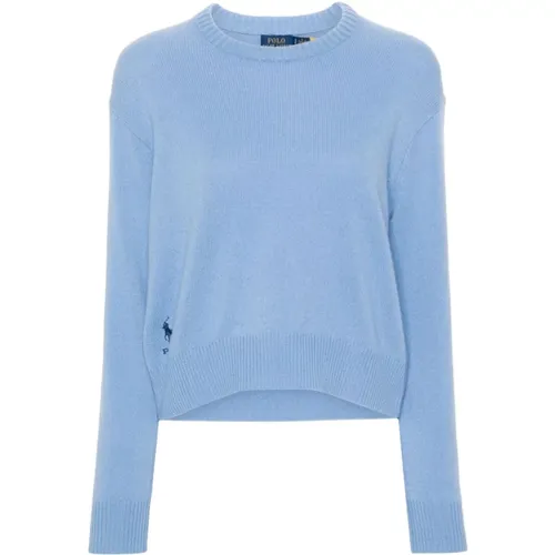 Blaue Pullover , Damen, Größe: L - Ralph Lauren - Modalova