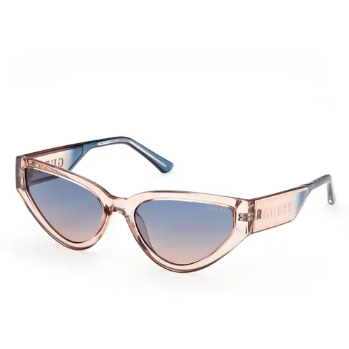 Stilvolle Sonnenbrille mit blauem Verlaufsglas , Damen, Größe: 56 MM - Guess - Modalova
