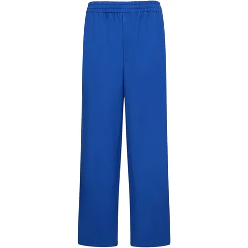 Blaue Wollhose mit Verstellbarem Bund - Gucci - Modalova