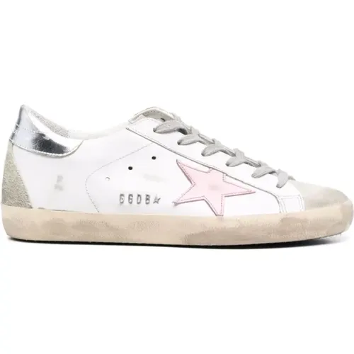Super Star Leather and Suede Sneakers , female, Sizes: 4 UK, 5 UK - Golden Goose - Modalova