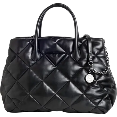 Quilted Handbag with Chain Strap , female, Sizes: ONE SIZE - Emporio Armani - Modalova