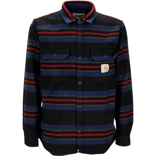 Flannel Shirt Jacket with Stripe Pattern , male, Sizes: XL, L, S, M - Carhartt WIP - Modalova