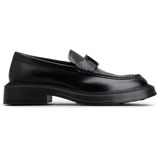 Schwarze Loafers mit T Timeless Accessoire , Herren, Größe: 40 1/2 EU - TOD'S - Modalova