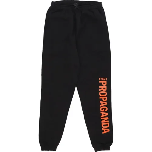 Schwarze Vertikale Logo Sweatpants , Herren, Größe: L - Propaganda - Modalova