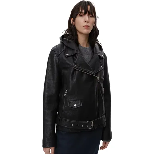 Leather Biker Jacket Marvin , female, Sizes: S - DAY Birger et Mikkelsen - Modalova