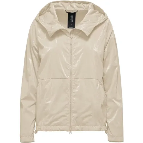 Laminated Nylon Jacket with Hood , female, Sizes: M, L, XL - BomBoogie - Modalova