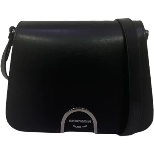 Leather Palmellato Shoulder Bag for Women , female, Sizes: ONE SIZE - Emporio Armani - Modalova