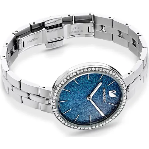 Elegance in Blue Swiss Precision Watch , female, Sizes: ONE SIZE - Swarovski - Modalova