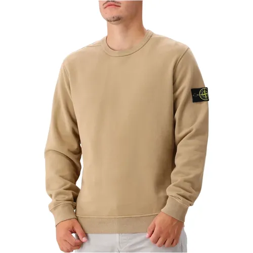 Weicher Baumwollfleece-Pullover , Herren, Größe: L - Stone Island - Modalova