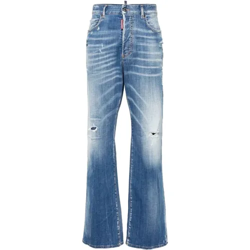 Blaue Jeans mit Distressed-Effekt , Damen, Größe: 2XS - Dsquared2 - Modalova