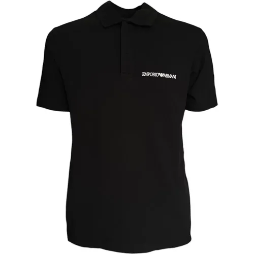 Short Sleeve Polo Shirt Logo Mon Amour , male, Sizes: L, M - Emporio Armani - Modalova