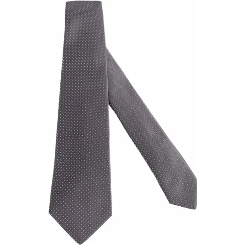 Geometric Silk Necktie , male, Sizes: ONE SIZE - Kiton - Modalova