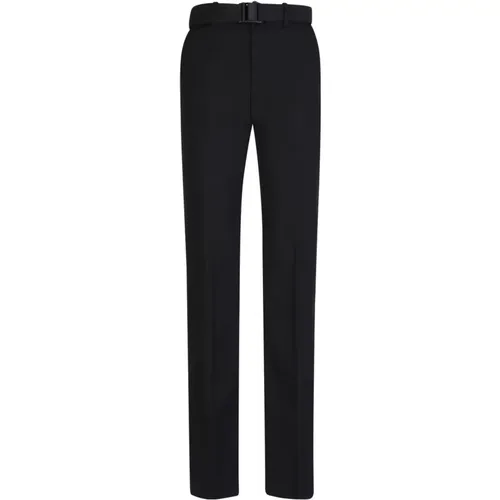 Wool slim pants with buckle designed by Off-White. The brand style is sophisticated and highly sought-after, with products that fit into the artistic - Off White - Modalova