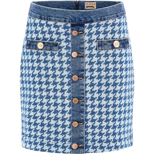 Tweed Skirt for Women , female, Sizes: W30, W26, W28, W27, W29 - Guess - Modalova