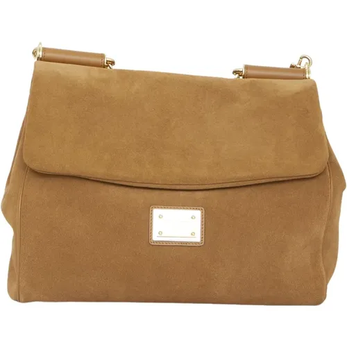 Beige Aw23 Damen Lederhandtasche - Dolce & Gabbana - Modalova