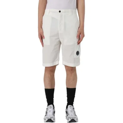 Weiße Shorts für Männer , Herren, Größe: L - C.P. Company - Modalova
