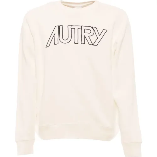 Weißer Sweatshirt für Männer , Herren, Größe: L - Autry - Modalova