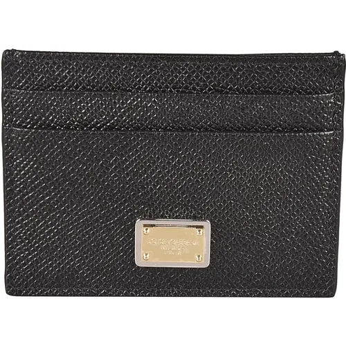 Leather Cardholder , female, Sizes: ONE SIZE - Dolce & Gabbana - Modalova
