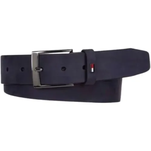 Herren Nubuk Gürtel , Herren, Größe: 110 CM - Tommy Hilfiger - Modalova