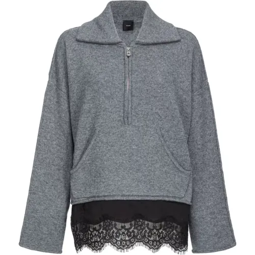 Farbblock Woll-Kaschmir Pullover , Damen, Größe: M - pinko - Modalova