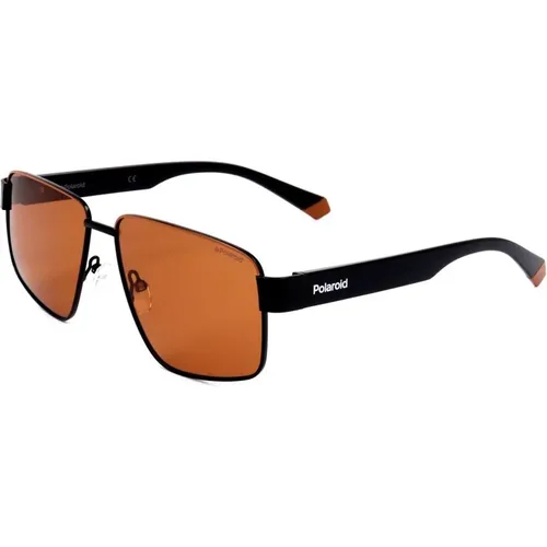 Bicolor Sonnenbrille Polycarbonat Orange Schwarz - Polaroid - Modalova