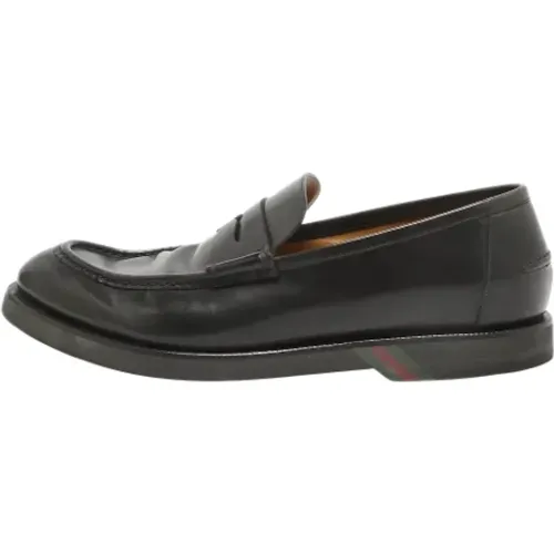 Pre-owned Leather flats , male, Sizes: 9 UK - Gucci Vintage - Modalova