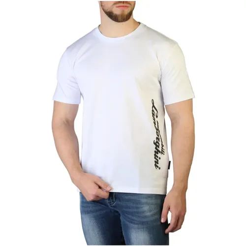 Herren Logo Print T-Shirt , Herren, Größe: M - Automobili Lamborghini - Modalova