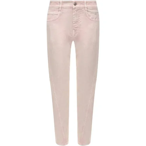 Cropped Denim Jeans with Belt , female, Sizes: W28, W27 - Stella Mccartney - Modalova
