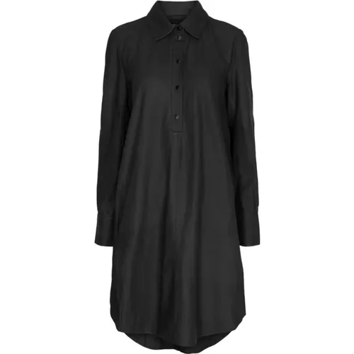 A-Shape Dress Leak 100084 Schwarzes Hemdkleid , Damen, Größe: S - Btfcph - Modalova
