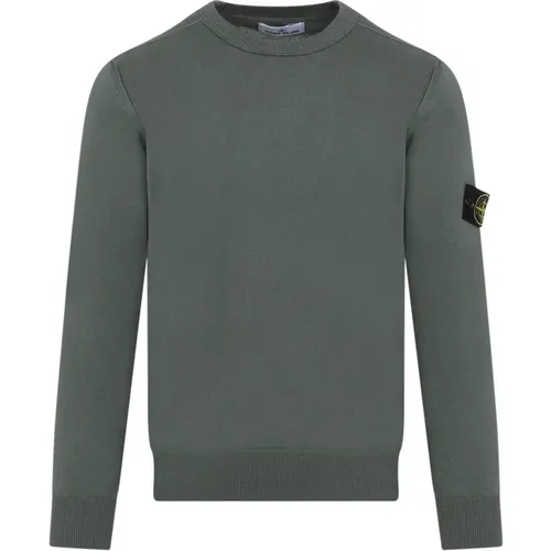 Grüner Musk Baumwollpullover , Herren, Größe: XL - Stone Island - Modalova