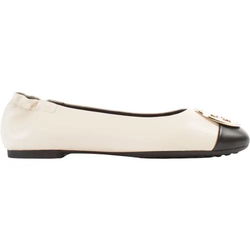 Leder Ballerinas mit Schwarzer Spitze , Damen, Größe: 36 1/2 EU - TORY BURCH - Modalova