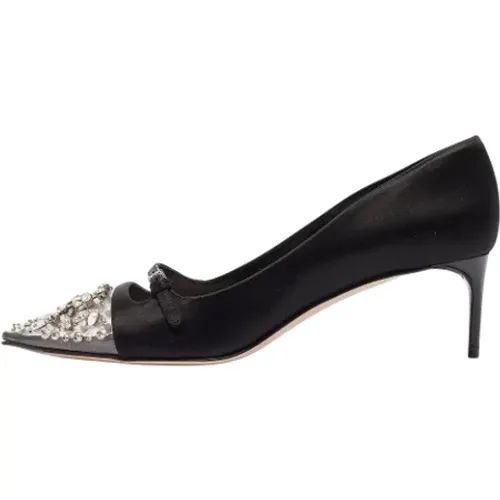 Pre-owned Satin heels , female, Sizes: 4 1/2 UK - Miu Miu Pre-owned - Modalova