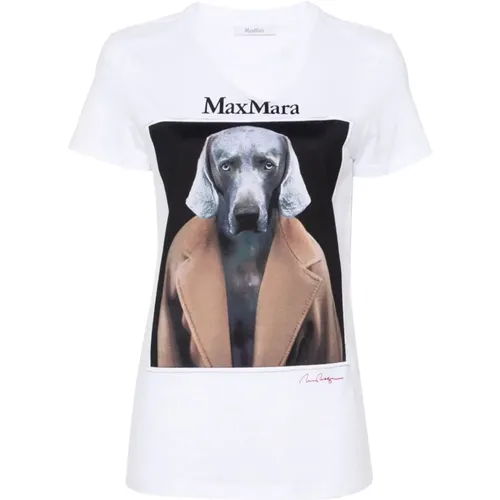 Dog Print T-shirts and Polos , female, Sizes: L, S, XS, M - Max Mara - Modalova