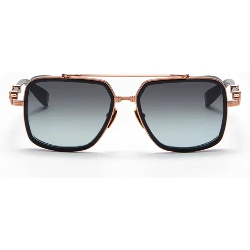 Rose Gold/Black Navigator Sunglasses , male, Sizes: ONE SIZE - Balmain - Modalova