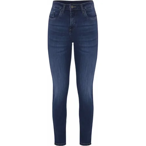 Skinny Jeans mit hoher Taille und verblter Waschung - Kocca - Modalova