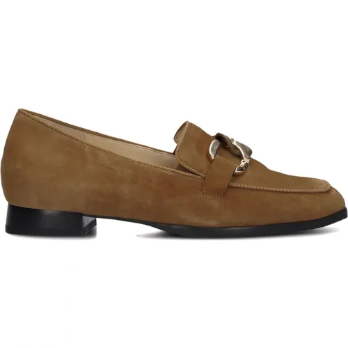 Cognac Suede Loafers Model 300846 - HASSIA - Modalova