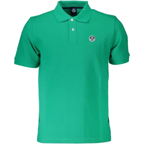 Grünes Baumwoll-Poloshirt mit Logo - North Sails - Modalova
