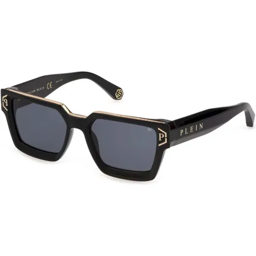 Brave Shade Sonnenbrille Schwarz/Blau , unisex, Größe: 57 MM - Philipp Plein - Modalova