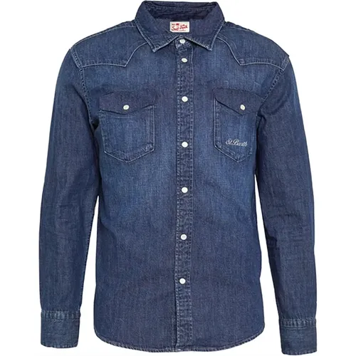 Denim Shirts , Herren, Größe: M - MC2 Saint Barth - Modalova