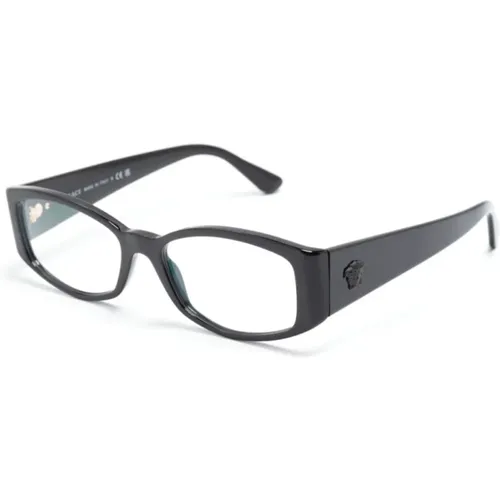 Schwarze Optische Brille Klassischer Stil , Damen, Größe: 54 MM - Versace - Modalova