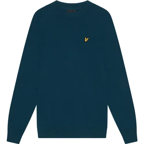 Baumwoll-Merinowolle Rundhalspullover , Herren, Größe: S - Lyle & Scott - Modalova