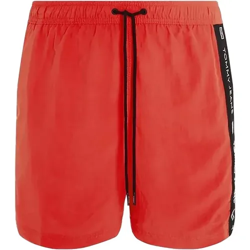 Storm-FIT Medium Drawstring Side Tape Swimsuit , Herren, Größe: 2XL - Tommy Hilfiger - Modalova